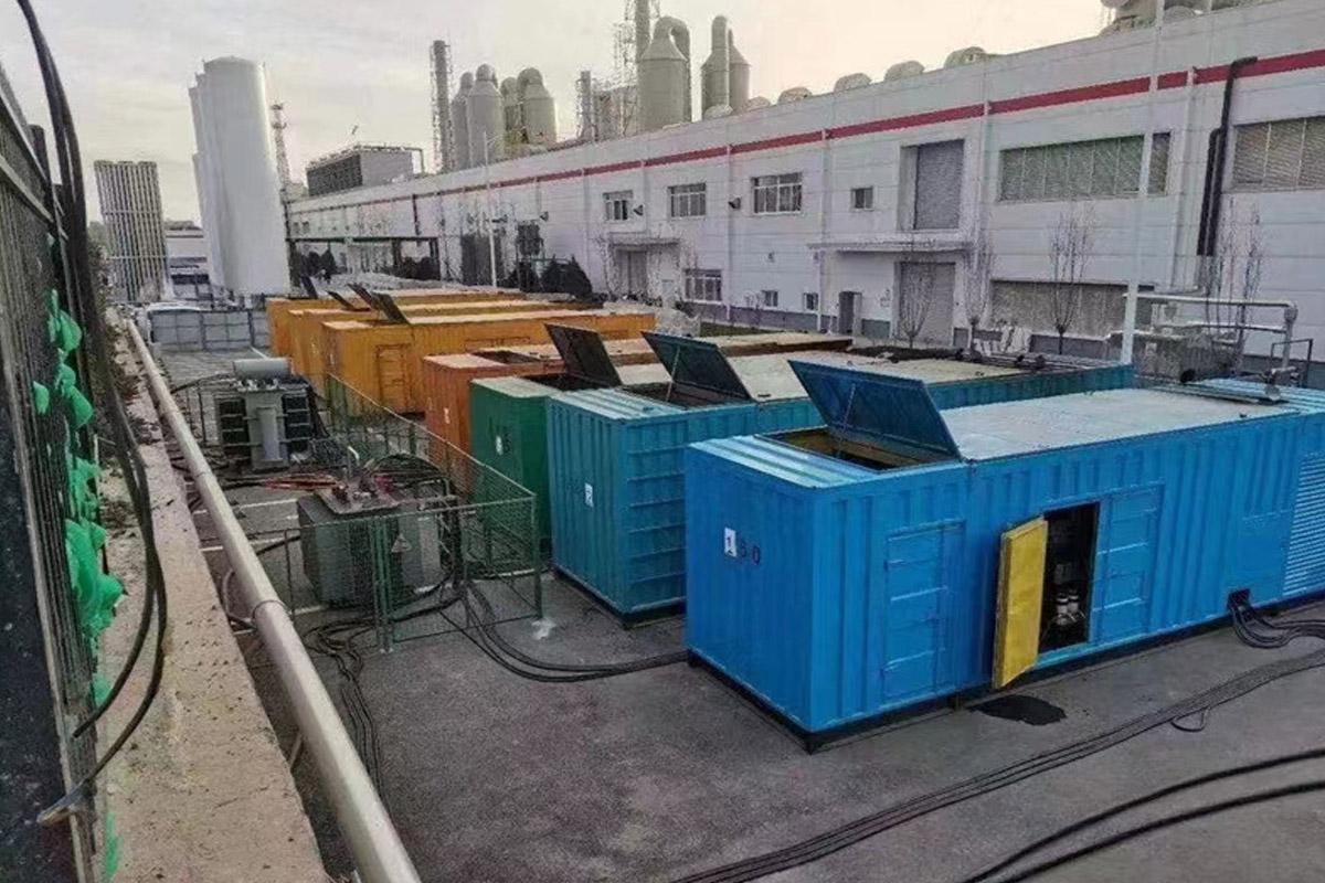 龙亭发电机租赁施工现场